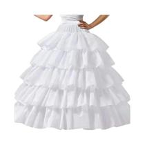 Saia De Tule Larga E Volumosa Com 4/6/8 Camadas Para Vestido De Noiva Modelo Evasê Sem Aros