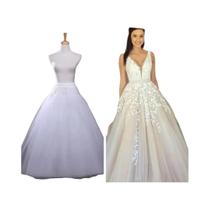 Saia De Tule Larga E Volumosa Com 4/6/8 Camadas Para Vestido De Noiva Modelo Evasê Sem Aros