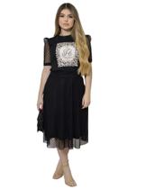 Saia De Tule Midi Moda Evangélica Plus Size M Até G4