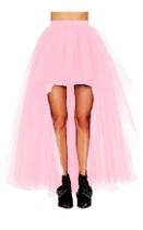 Saia de tule MisShow feminina High Low Pink para Halloween