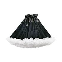 Saia De Tule Plissada Em 3 Camadas Para Mulheres, Branca, Preta, Rosa, Vermelha, Saia Puff Para
