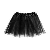 Saia de Tule Preta com Glitter Infantil para Fantasia Bailarina Festa 1 un Saia de Tule Preta com Glitter Infantil para Fantasia Bailarina Festa 1 un