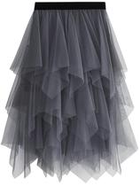 Saia de tule Reaowazo Fairy A-Line, cintura alta, Halloween, cinza escuro Saia de tule Reaowazo Fairy A-Line, cintura alta, Halloween, cinza escuro