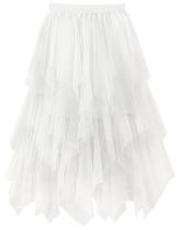 Saia de tule Reaowazo Fairy Style de cintura alta branca de Halloween Saia de tule Reaowazo Fairy Style de cintura alta branca de Halloween