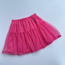 Saia De Tule Rosa Pink Chiclete Forrada Animê