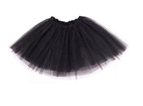 Saia De Tule Tutu Adulto Lisa Preta 40cm Festa Fantasia
