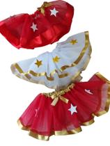 Saia De Tule Tutu Bebê Festa Mesverssário Natal Ano Novo