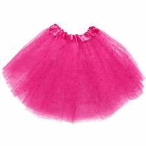 Saia de Tule Tutu Com Glitter Carnaval Adulto Cor:RosaTamanho:único Saia de Tule Tutu Com Glitter Carnaval Adulto Cor:RosaTamanho:único