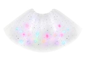 Saia de tutu LED TRYUEN Sequins Stars Light Up para mulheres