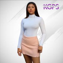 Saia Duas Fendas Basica Elegante Tecido Bengaline - Rosê Saia Duas Fendas Basica Elegante Tecido Bengaline - Rosê