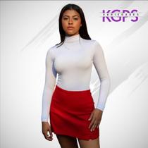 Saia Duas Fendas Basica Elegante Tecido Bengaline - Vermelho Saia Duas Fendas Basica Elegante Tecido Bengaline - Vermelho