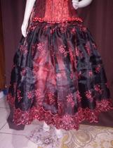 Saia dupla Pomba Gira Organza Umbanda Candomblé Roupa de Santo tamanho unico Saia dupla Pomba Gira Organza Umbanda Candomblé Roupa de Santo tamanho unico