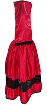 Saia e Ojá Vermelho de Cetim - Umbanda Saia e Ojá Vermelho de Cetim - Umbanda