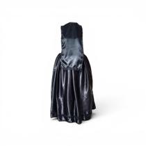 Saia e Pano de Cabeça Preto de Cetim- Candomblé - Umbanda Saia e Pano de Cabeça Preto de Cetim- Candomblé - Umbanda