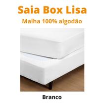 Saia Elástica Cama Box Modelo Fit Casal Padrão Malha 100% Algodão