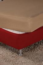 Saia Elástica Fit Cama Box Casal Padrão Elastano - Vermelho