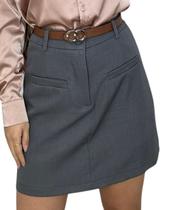 Saia em alfaiataria com cinto REF2745 MEIN Saia em alfaiataria com cinto REF2745 MEIN