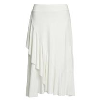 Saia em Malha com Babado Off White Saia em Malha com Babado Off White