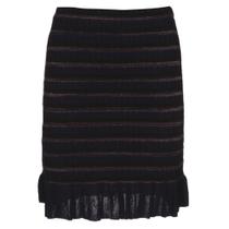 Saia em Tricot com Lurex Marinho