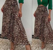 Saia envelope animal print midi viscose