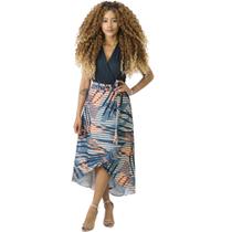 Saia Envelope Feminina Pareô Alfaitaria Catwalk Preta