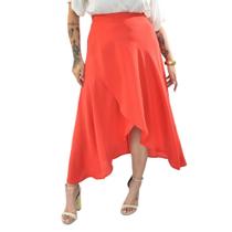 Saia Envelope Longa em Tecido Nagoya Plus Size 42 Ao 52 Saia Envelope Longa em Tecido Nagoya Plus Size 42 Ao 52