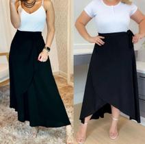 Saia Envelope Plus Size Extragrande G1 G2 G3 Moda Verão Saia Envelope Plus Size Extragrande G1 G2 G3 Moda Verão