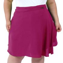 Saia Envelope Transpassada Curta Feminina Moda Plus Size Saia Envelope Transpassada Curta Feminina Moda Plus Size