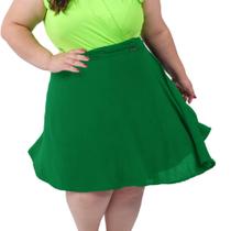 Saia Envelope Transpassada Curta Feminina Moda Plus Size Saia Envelope Transpassada Curta Feminina Moda Plus Size