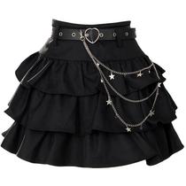 Saia Eominve Gothic Lolita Harajuku Y2K de cintura alta para mulheres Saia Eominve Gothic Lolita Harajuku Y2K de cintura alta para mulheres