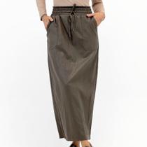 Saia Esquire Longa em P.u Feminina