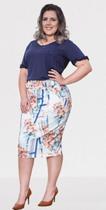 Saia Estampa Floral Puro Sharmy