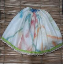 Saia Estampada com Forro Infantil - Candomblé - umbanda