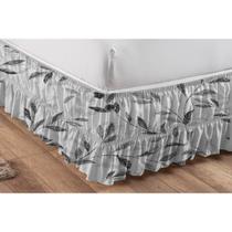 Saia Estampada Floral Para Cama Box Casal,Queen E King Size