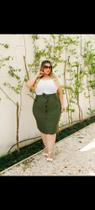 Saia evacê verde militar plus size - Stillo