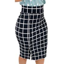 Saia Evangelica Lápis Com Fenda e Botões