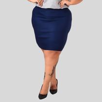 Saia Evangélica Plus Size Marinho