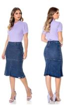 Saia Evasê Jeans TAM 38