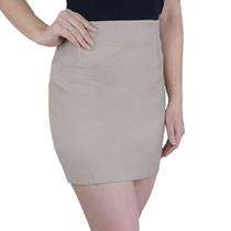 Saia Feminina Autenticada Alfaiataria Bege Areia - 7816 Saia Feminina Autenticada Alfaiataria Bege Areia - 7816