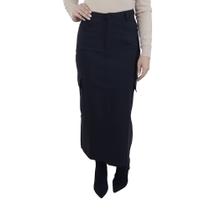 Saia Feminina Autenticada Montaria Midi Preta - 7645 Saia Feminina Autenticada Montaria Midi Preta - 7645