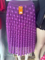 Saia feminina de renda violeta modas -Tamanho M