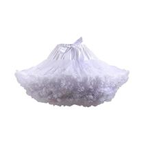 Saia feminina de tule plissado de 3 camadas branco preto tutu inchado festa cosplay saia