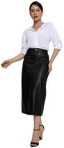 Saia Feminina Evangélica Midi material sintético Premium Look Moderno, Elegante e Atemporal