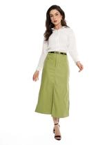 Saia Feminina Evangélica Midi material sintético Premium Look Moderno, Elegante e Atemporal Saia Feminina Evangélica Midi material sintético Premium Look Moderno, Elegante e Atemporal