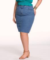 Saia Feminina Jeans Plus Secretaria Razon Jeans