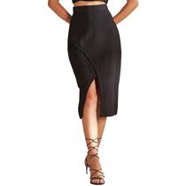 Saia Feminina Linzzi Midi Preta - 7776