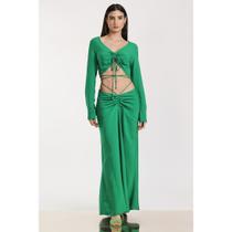 Saia Feminina Midi Com Franzido Na Lateral All Is Love Saia Feminina Midi Com Franzido Na Lateral All Is Love
