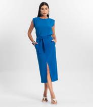 Saia Feminina Midi Endless Azul