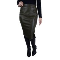 Saia Feminina Mochine Midi Verde Oliva - SAAI84 Saia Feminina Mochine Midi Verde Oliva - SAAI84