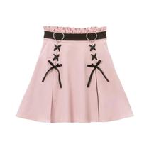Saia Feminina plus Size Preta De Cintura Alta Estilo Lolita Com Efeito Emagrecedor, Design Rodado